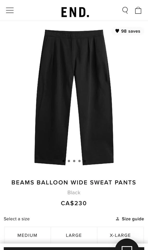 Beams Wide French Terry Heavyweight Sweatpants - photo 5
