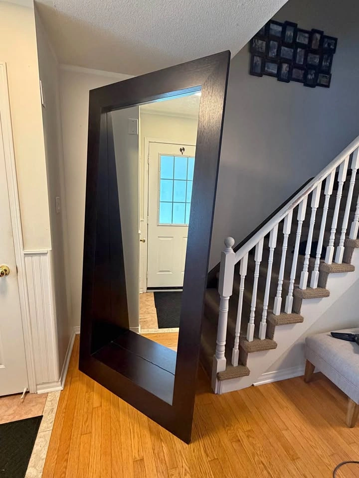 Large Dark Brown Floor Mirror (excellent condition)