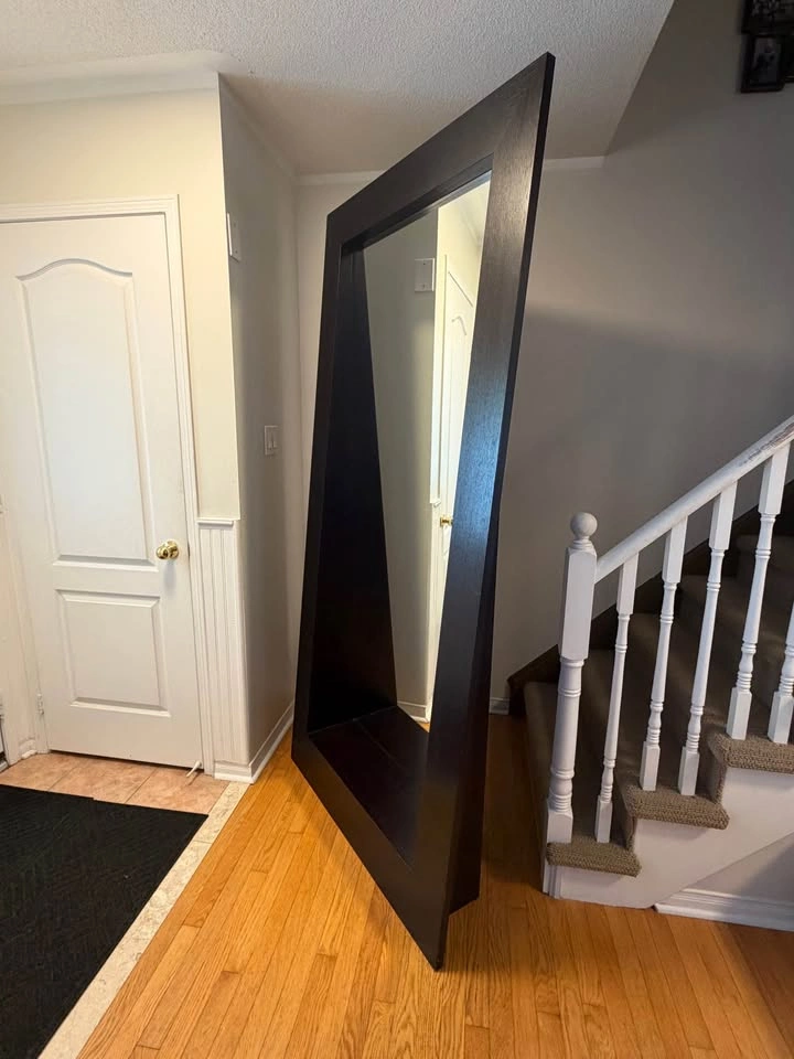 Large Dark Brown Floor Mirror (excellent condition) - photo 2