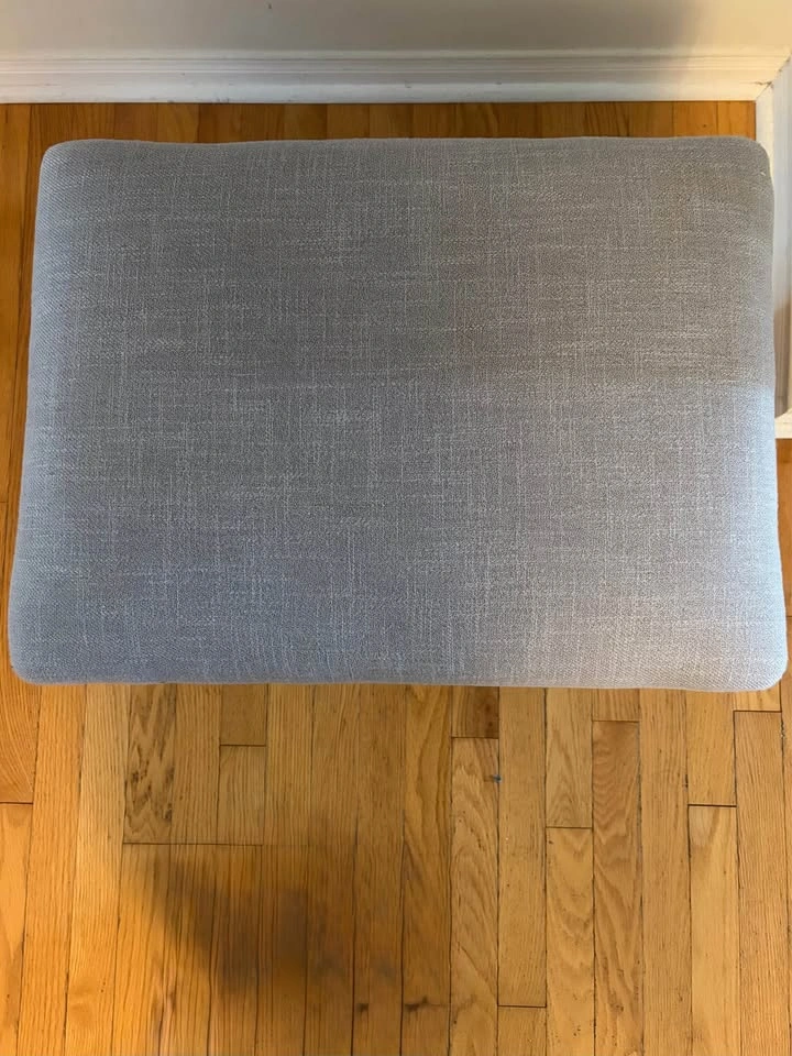 Pier 1 upholstered accent ottoman (like new) - photo 3