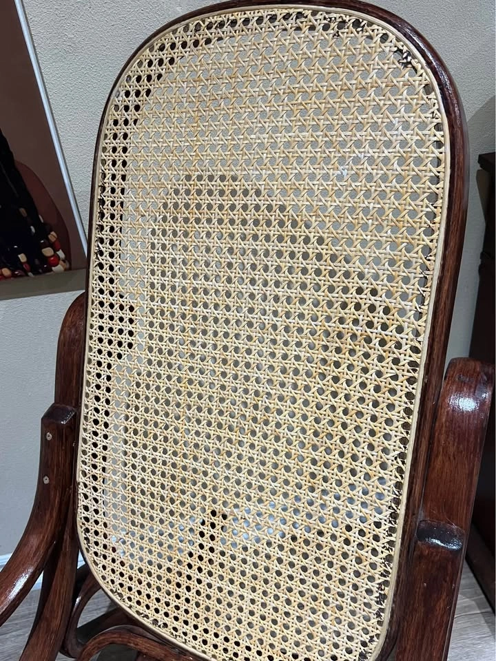 Vintage Thonet-Style Bentwood & Cane Rocking Chair - photo 3