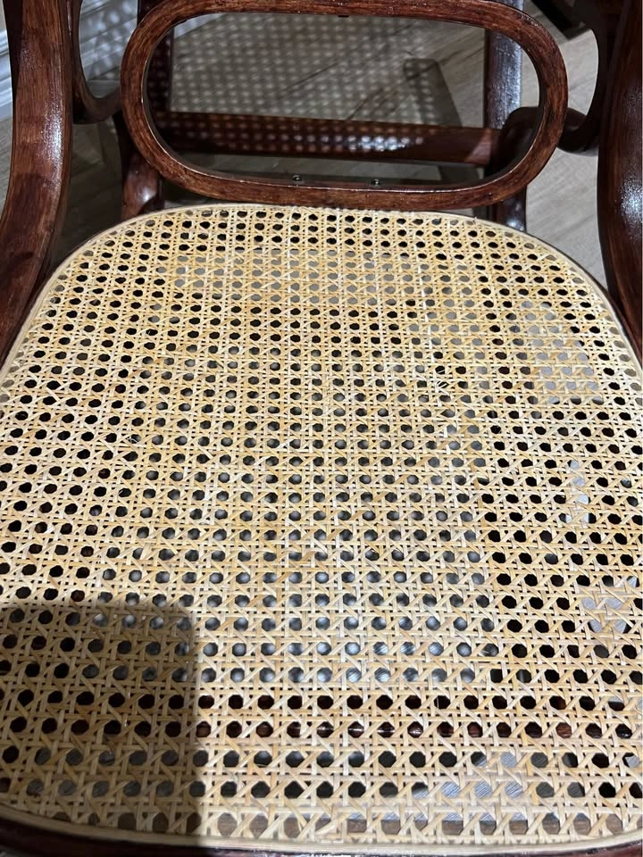 Vintage Thonet-Style Bentwood & Cane Rocking Chair - photo 5