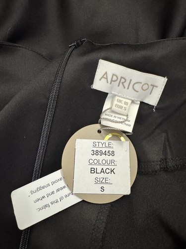 New With Tags! Apricot V-Neck Black Wrap Dress | Size S - photo 5
