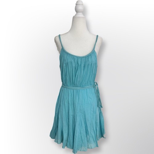 New With Tags! Alice + Olivia Raina Godet Aqua Mini Dress | Size - photo 2