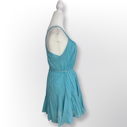 New With Tags! Alice + Olivia Raina Godet Aqua Mini Dress | Size - photo 3