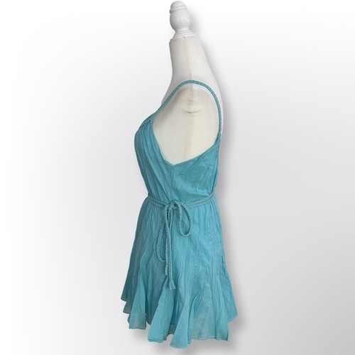 New With Tags! Alice + Olivia Raina Godet Aqua Mini Dress | Size - photo 5