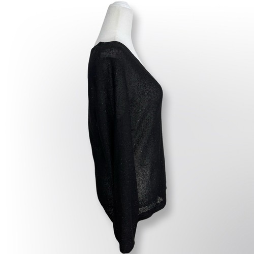 New With Tags! Donna Karan Sequin Bubble Sleeve Deep-V Sweater - photo 5