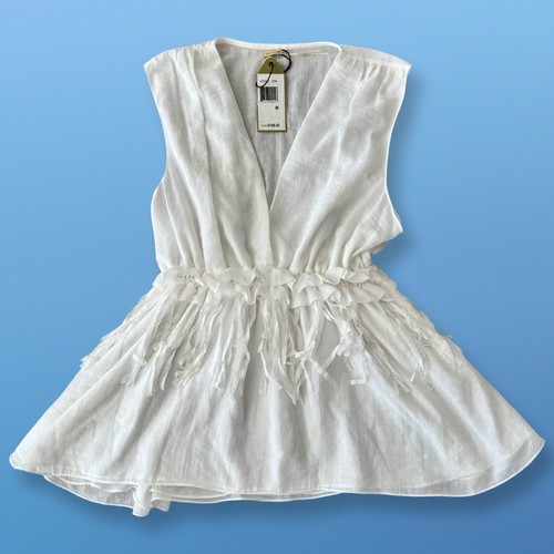 New with Tags! Max Studio Cream V-Neck Woman’s Top | Size M