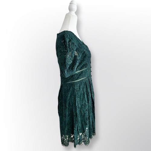 New With Tags! Black Tape Green Lace Dress | Size M - photo 4