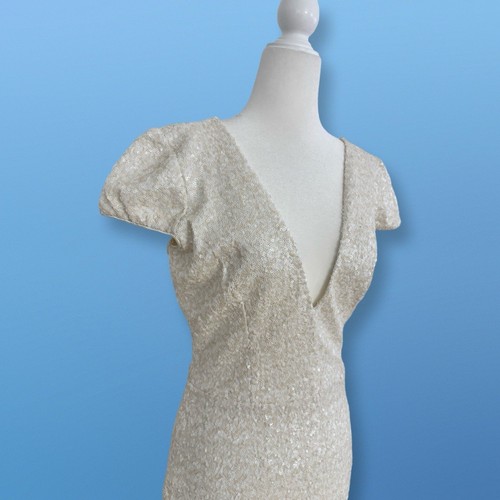 New With Tags! Dress The Population Zoe Sequin Plunging V Dress - photo 3