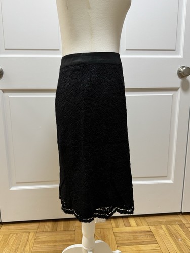 New With Tags! Ann Taylor Loft Black Lace Pencil Skirt | Size 2P - photo 4