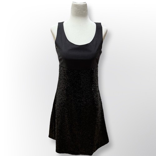 Black Sequin Mini Dress | Size XS