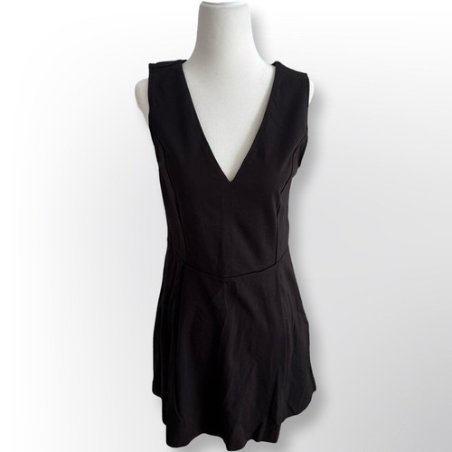 Rachel Roy Black V-neck Dress | Size M