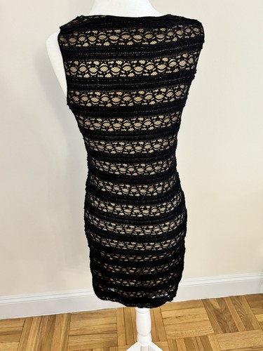 Max Studio Black and Beige Lace Dress | Size S - photo 5
