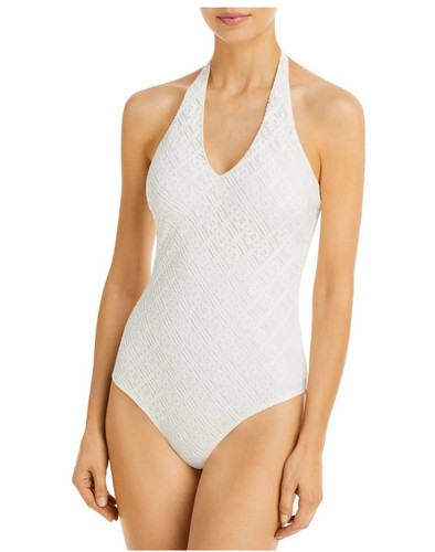 New With Tags! AQUA Lace Halter Bodysuit | Size M