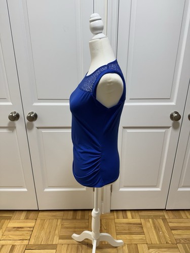 New York & Company Blue Lace Top | Size XS - photo 3