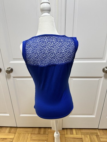 New York & Company Blue Lace Top | Size XS - photo 4