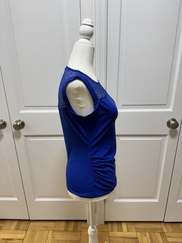New York & Company Blue Lace Top | Size XS - photo 5