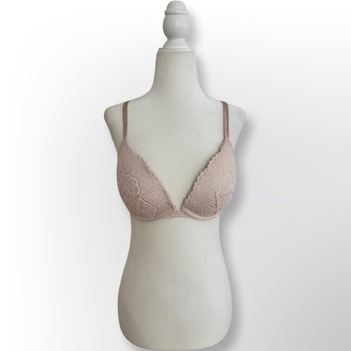 Victorias Secret Dream Angels Push Up Padded Lace Bra Pink 32DD