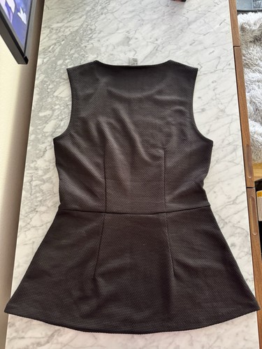 H&M Black Lace Peplum Top | Size XS - photo 3