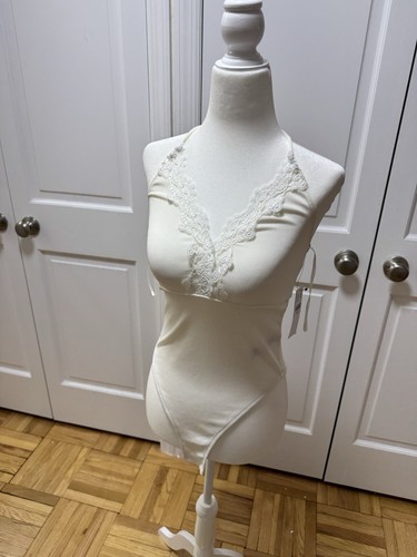 New With Tags! Topshop Ribbed Lace Bodysuit | Size 6 - photo 2