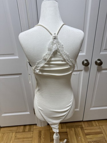 New With Tags! Topshop Ribbed Lace Bodysuit | Size 6 - photo 4