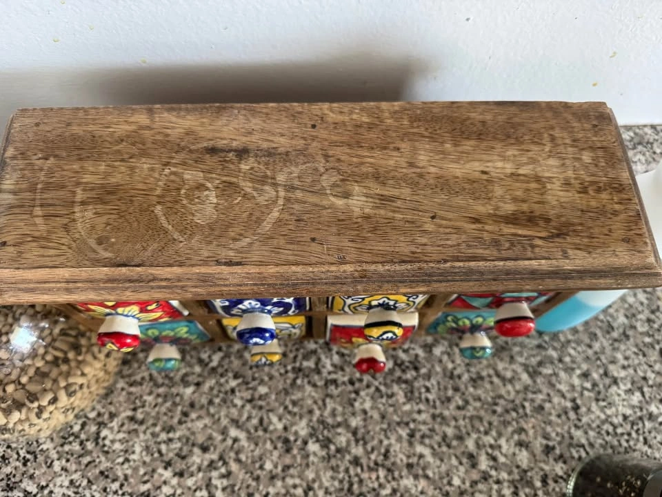 Hand-Painted Ceramic Spice Chest - photo 3