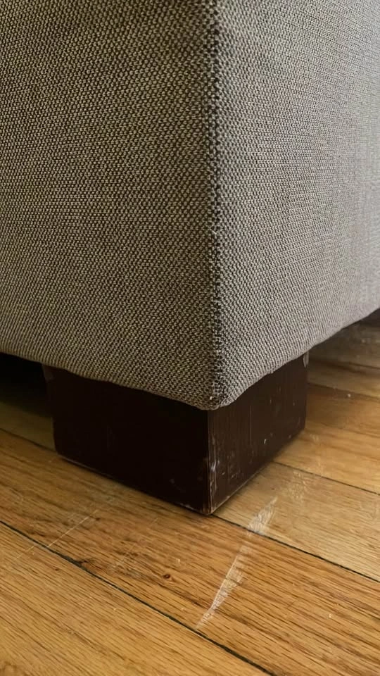 Sage Green Crate & Barrel Couch and Ottoman - photo 5