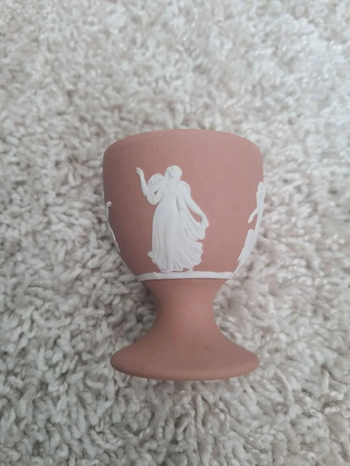 Wedgwood Terracotta Jasper Ware Dancing Hours Egg Cup - photo 3