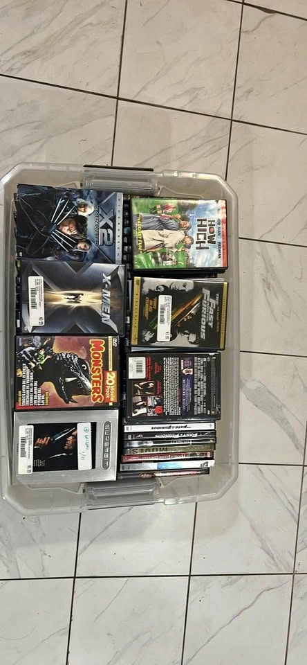 Box full of perfect condition dvds