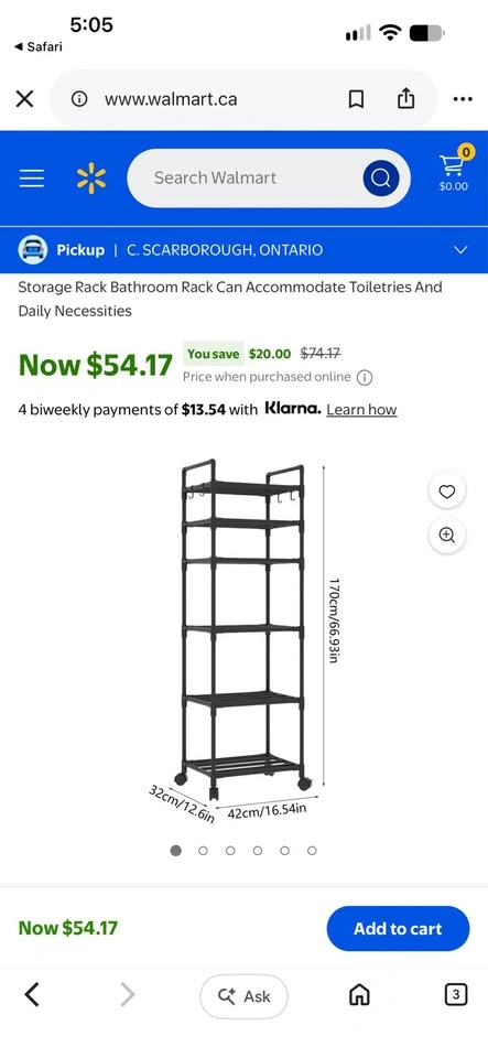 Brand New in Box Storage Rack on Wheels - photo 2