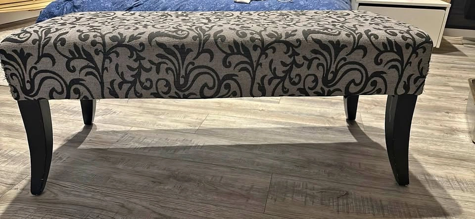 Damask Upholstered Bench
