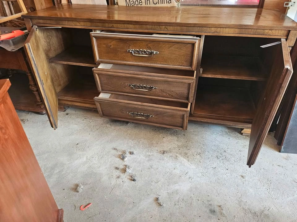Vintage Wooden Sideboard Buffet