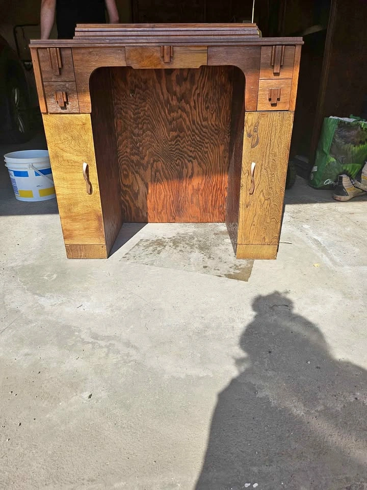 Vintage Wooden Sewing Machine Cabinet
