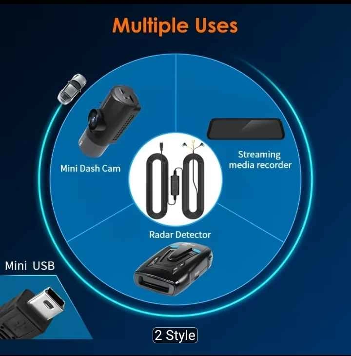 Car Power Adapter, 12V/24V Car Video Recorder Wiring - photo 5