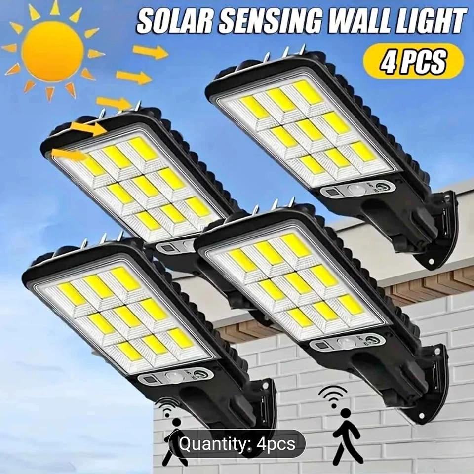 4pcs Solar Wall Lights Outdoor, Motion Sensor Security Lights