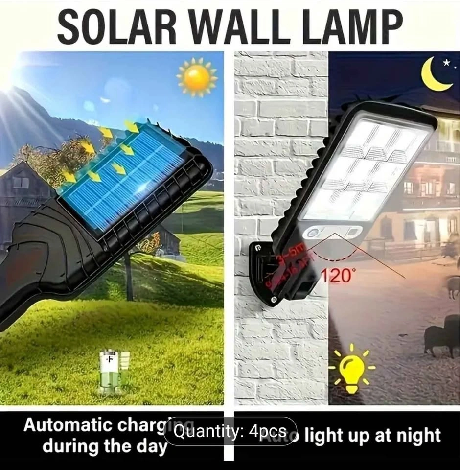 4pcs Solar Wall Lights Outdoor, Motion Sensor Security Lights - photo 2