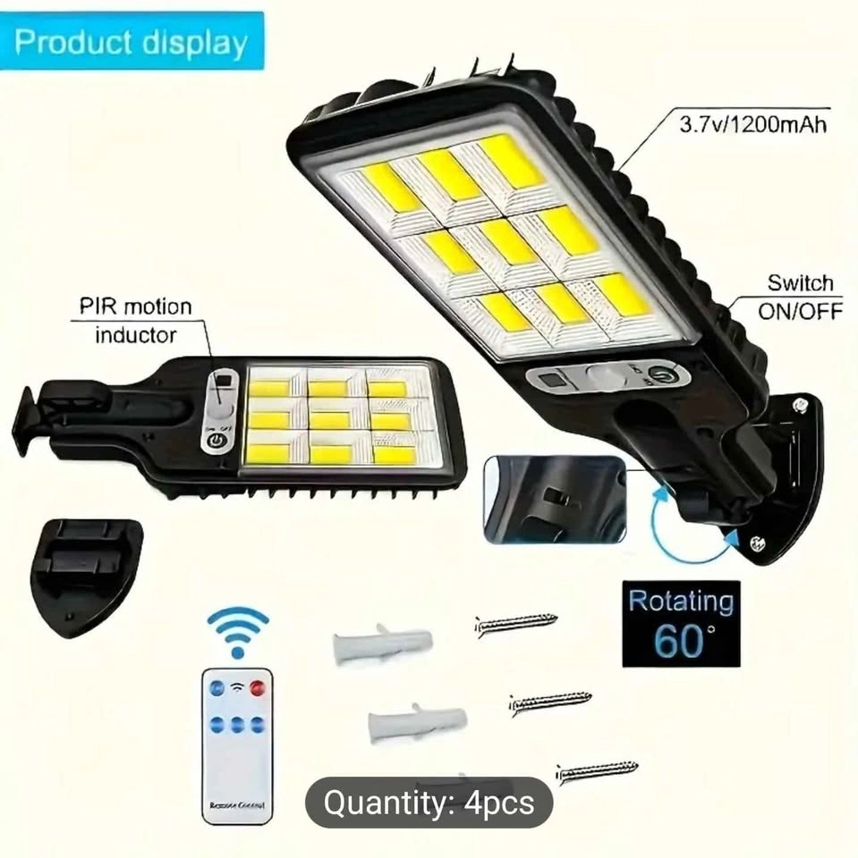 4pcs Solar Wall Lights Outdoor, Motion Sensor Security Lights - photo 3