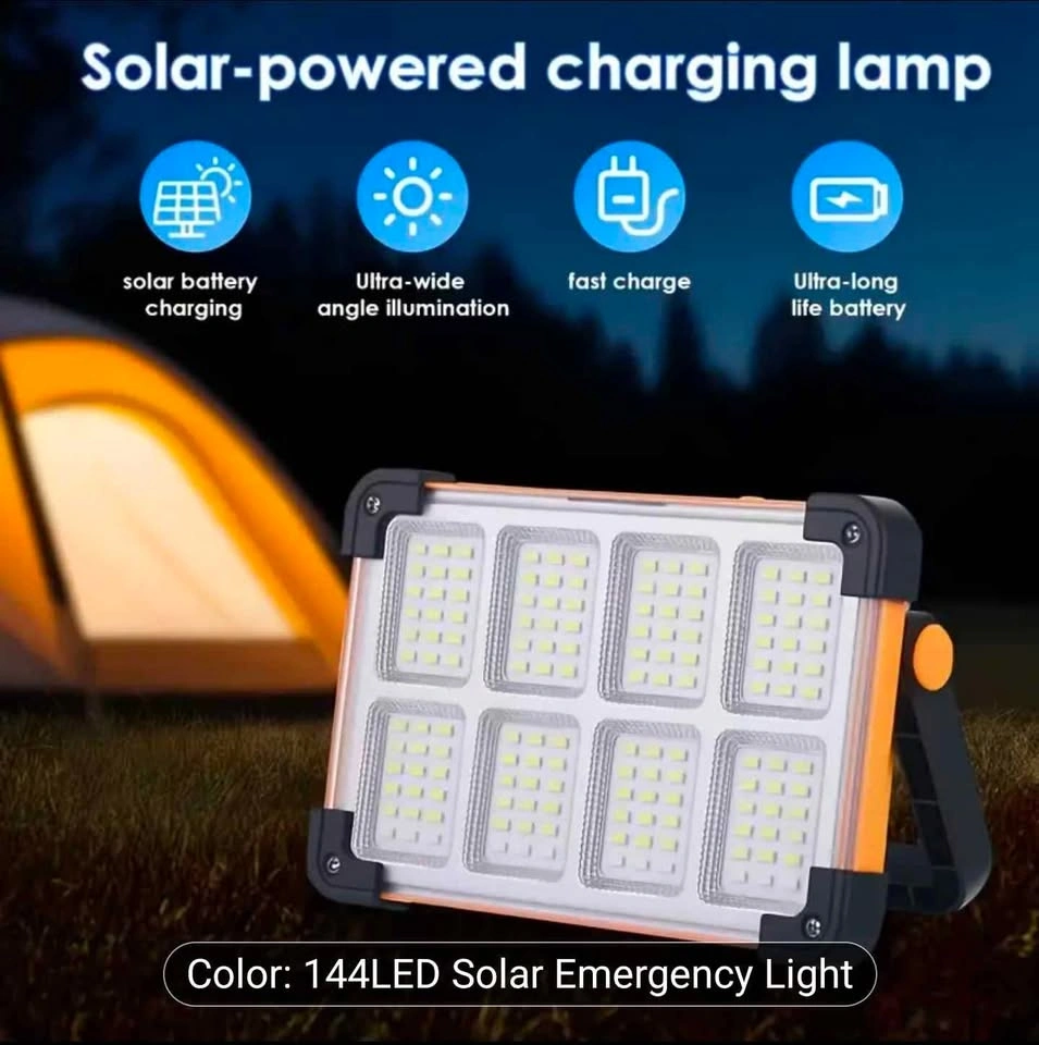 144 LED Solar Emergency Light with USB Charging - photo 2
