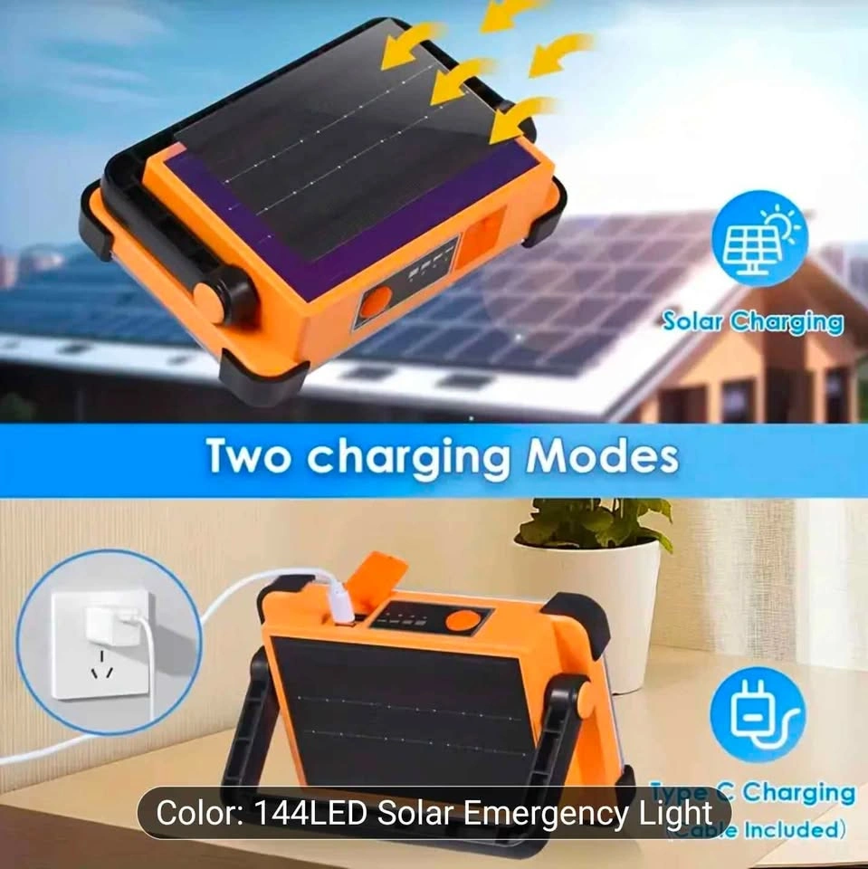 144 LED Solar Emergency Light with USB Charging - photo 3