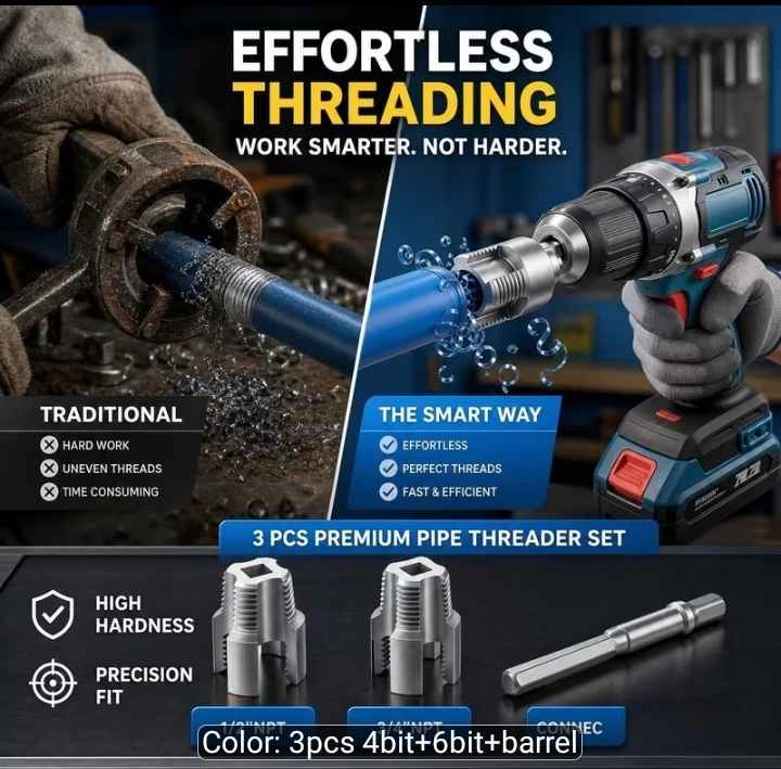 3pcs Pipe Thread Cutting Set - photo 4