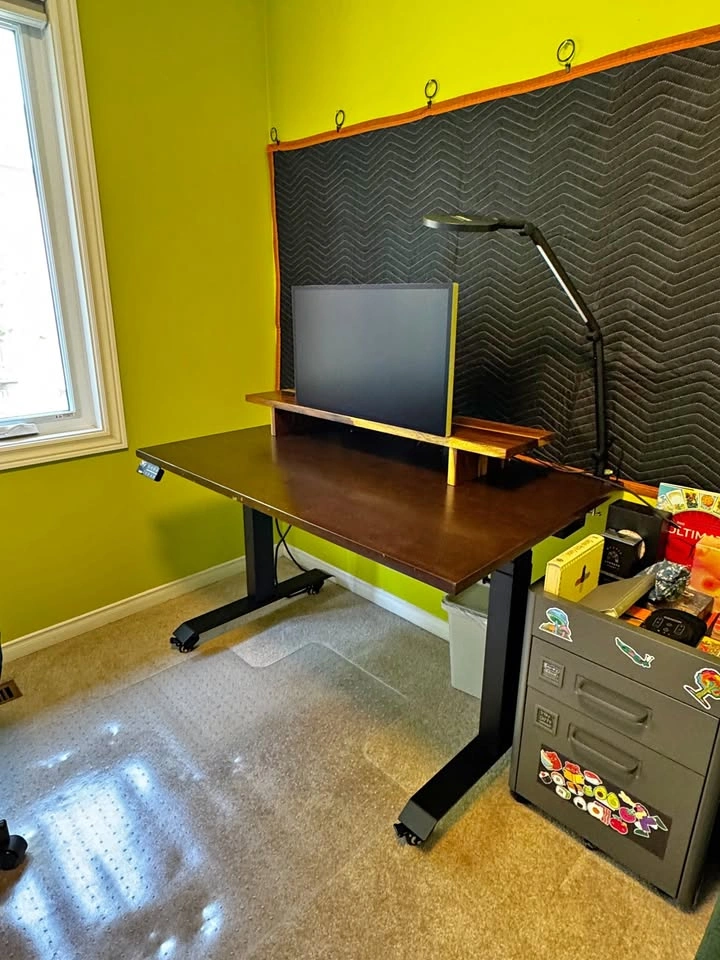 Desky Dual Electric Sit-Stand Desk 48"x30" Solid Rubberwood - photo 2