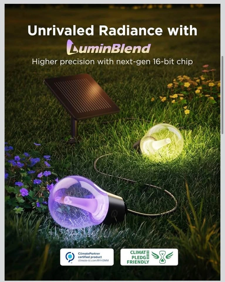 Govee Outdoor Solar String Lights, 33ft with 8 RGBICW Bulbs - photo 3