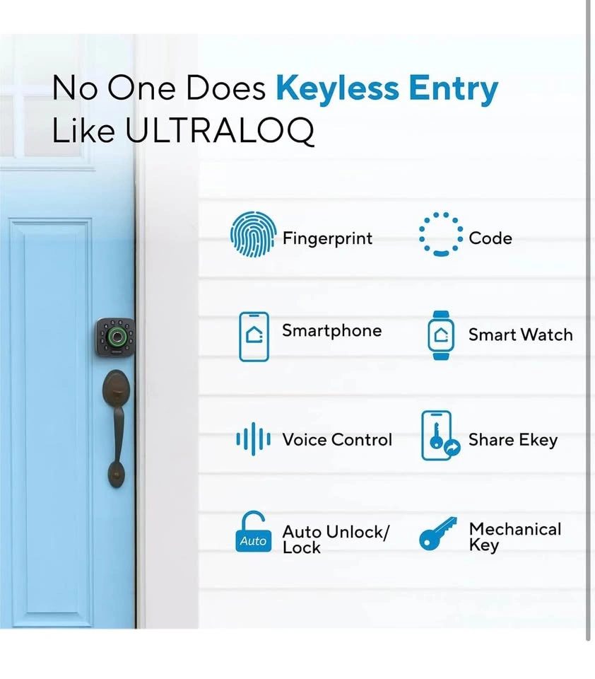 ULTRALOQ U-Bolt Pro Smart Lock 8-in-1 Keyless Entry - photo 2