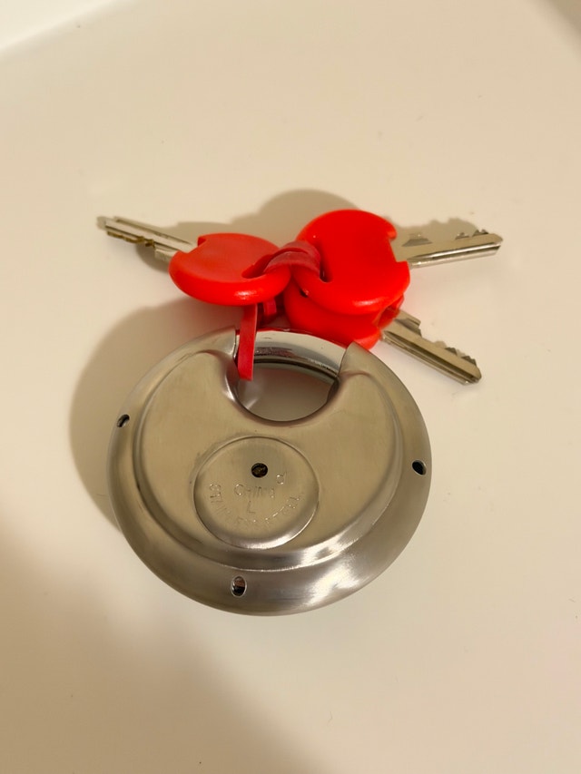 Stainless Steel Disc Padlock with 3 Keys
