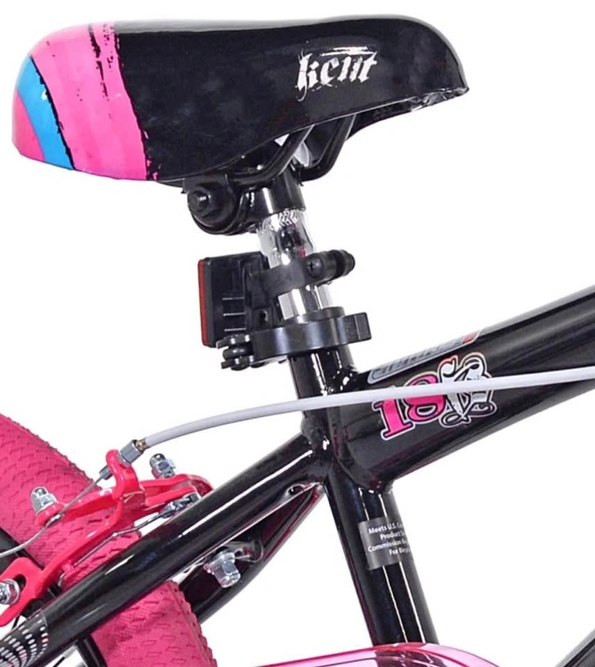 Sparkles Girls 18” Kids Bike, Black & Pink - photo 4
