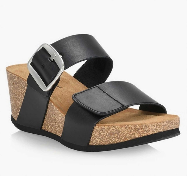 BROWNS Cassis Wedge Leather Sandals! NEW!! NEVER Worn! - photo 2