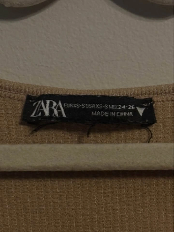 Zara Ribbed Long Sleeve Crop Top - photo 2
