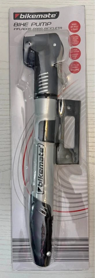 Portable Bicycle / Bike Air Pump, Sleek & New