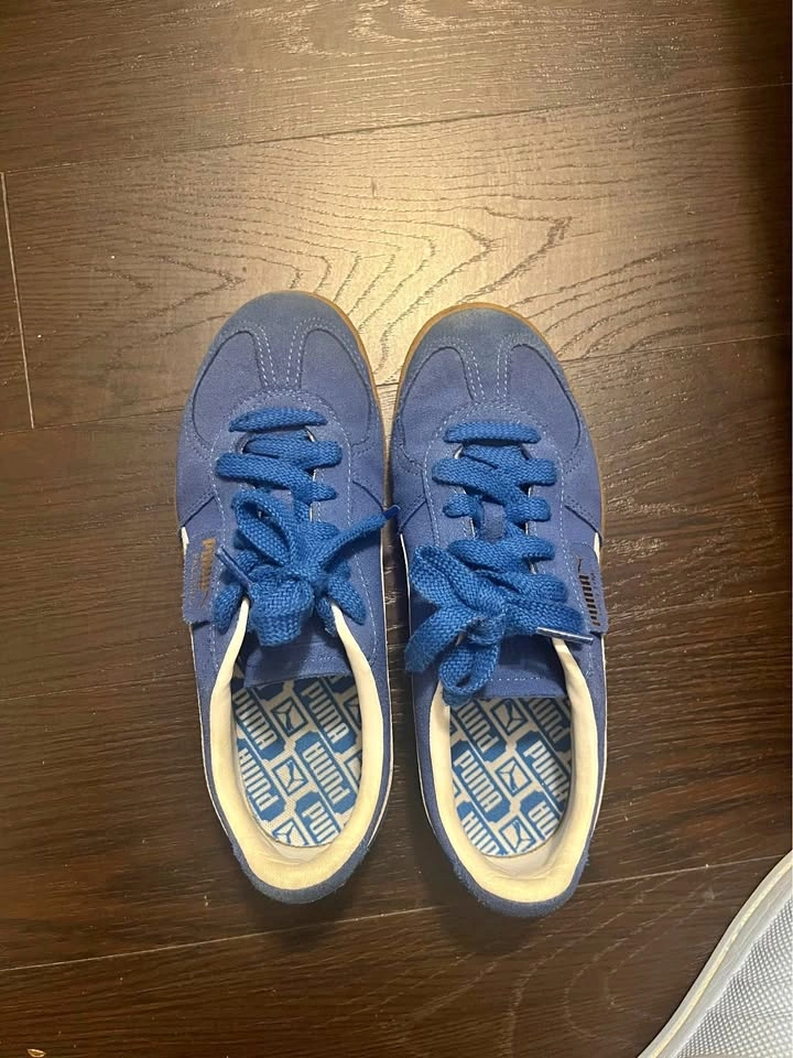 Puma Palermo Blue Suede Sneakers